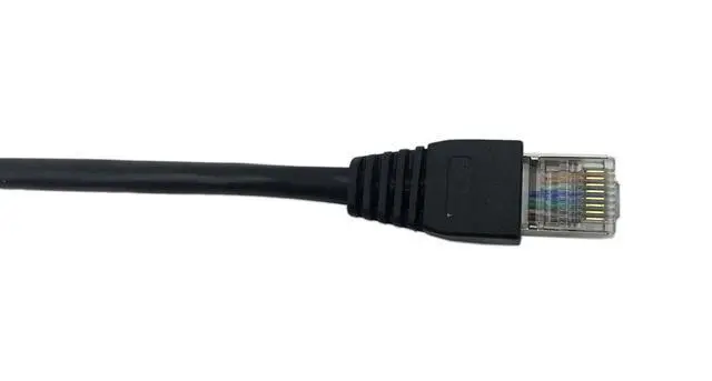 Alt view image 4 of 7 - RJ45 Male to Female LAN Ethernet Network Cat 5e Panel Mount Cable (Black)(1m)