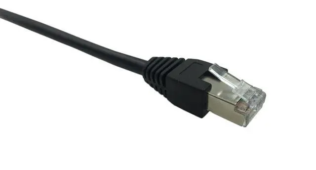 Alt view image 3 of 7 - RJ45 Male to Female LAN Ethernet Network Cat 5e Panel Mount Cable (Black)(1m)