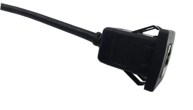 Alt view image 6 of 7 - RJ45 Male to Female LAN Ethernet Network Cat 5e Panel Mount Cable (Black)(1m)