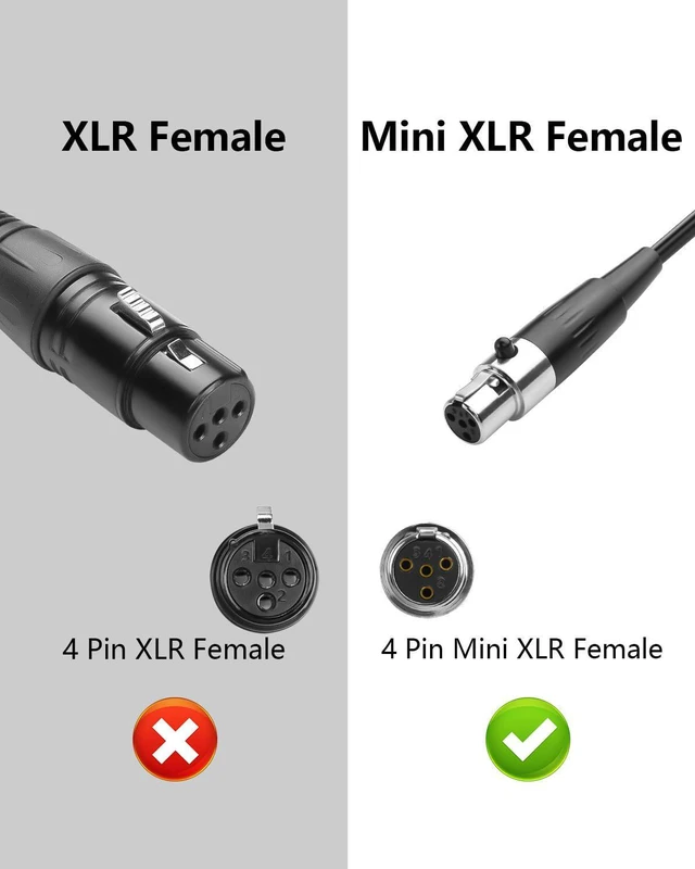 Alt view image 2 of 7 - 3.5mm to Mini XLR Stereo Audio Coiled Cable 90° 1/8" TRS Jack to 4 Pin Mini XLR