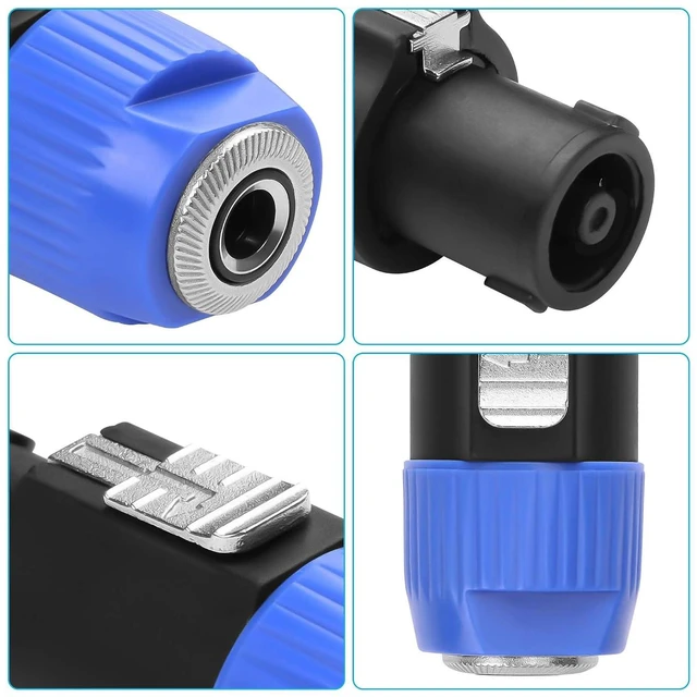 Alt view image 4 of 7 - 4Pack NL4FC Speaker to 1/4 6.35mm Adapter, Speakon Male to Mono 1/4 inch TS Fema