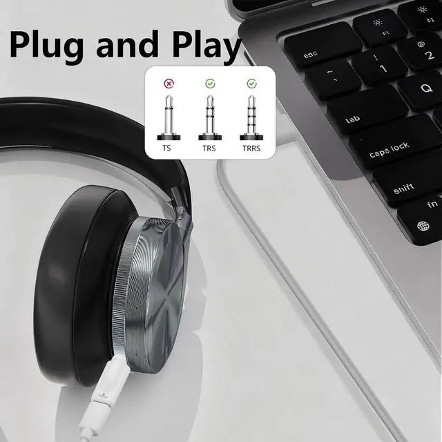 Alt view image 2 of 6 - 2 PCS USB C to 3.5mm Headphone Jack Adapter,Type C Female Input to Aux Male Output Digital Audio Converter for PC, Tablet, Laptop, Microphone, Speaker