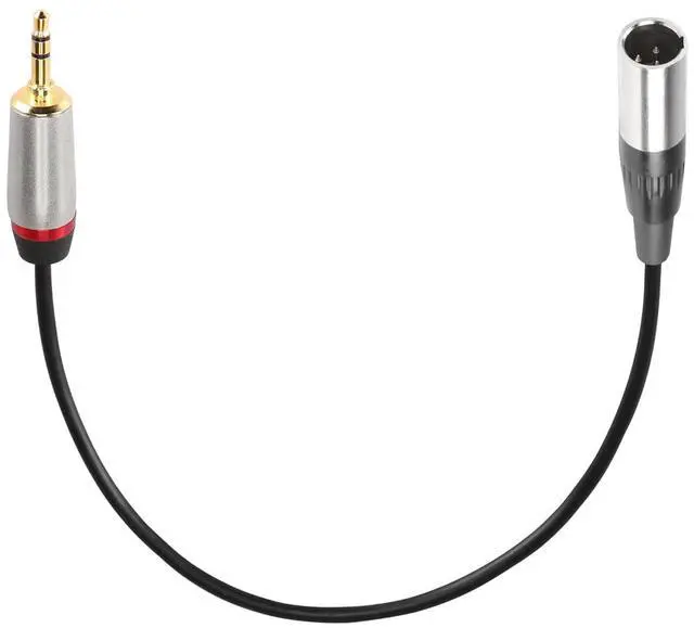 Main image of R Mini XLR Male to 3.5mm Stereo Audio Plug Cable, 3 Pin Mini XLR Male to 1/8" TRS Cord Adapter Connector for Audio Conversion of Camera and Other Equipment - 1FT(0.3M)