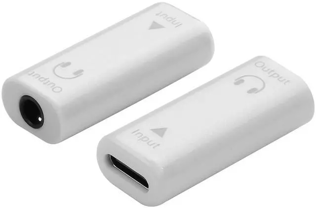 Main image of 2 PCS USB C to 3.5mm Headphone Jack Adapter,Type C Female Input to Aux Female Output Digital Audio Converter for PC, Tablet, Laptop, Microphone, Speaker