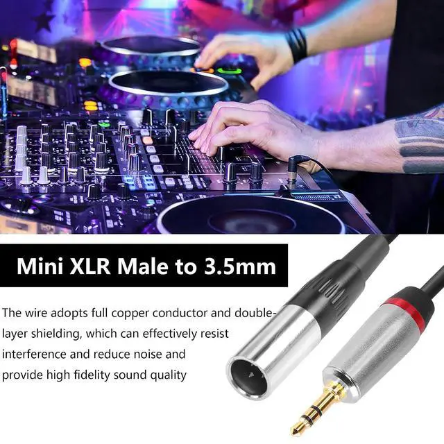 Alt view image 6 of 7 - R Mini XLR Male to 3.5mm Stereo Audio Plug Cable, 3 Pin Mini XLR Male to 1/8" TRS Cord Adapter Connector for Audio Conversion of Camera and Other Equipment - 1FT(0.3M)
