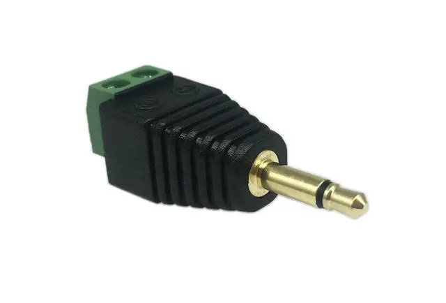 Alt view image 3 of 7 - 3.5mm TS Mono Male to 2 Pin Screw Terminal Female AUX Headphone Replacement Solderless Balum Converter Adapter (2-Pack)