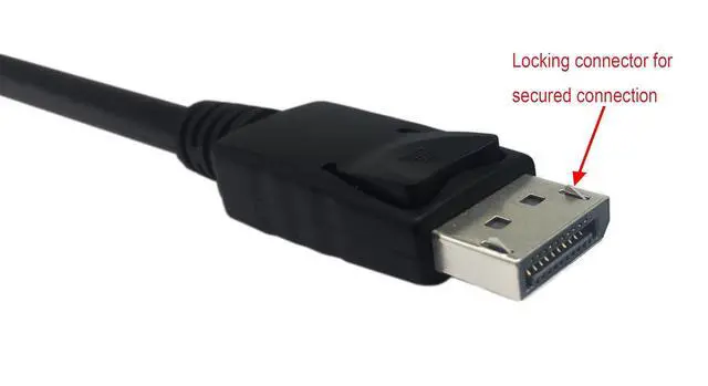 Alt view image 5 of 6 - 8 Inch DisplayPort DP Male to Female Audio Video Adapter Extension Cable with Screw Hole Panel Mount