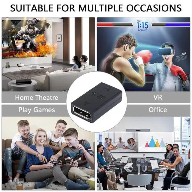 Alt view image 4 of 5 - 8K DisplayPort to DisplayPort Coupler 1.4, DP Female to DP Female Extension Adapter Ultra High Speed Support 8K@60Hz 4K@144Hz(2-Pack)