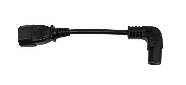 Alt view image 3 of 6 - 16cm IEC 320 90 Degree C13 3 Pin Female to C14 3 Pin Male PDU Power Supply Extension Cord for Computer LED HDTV Monitor and Scanner