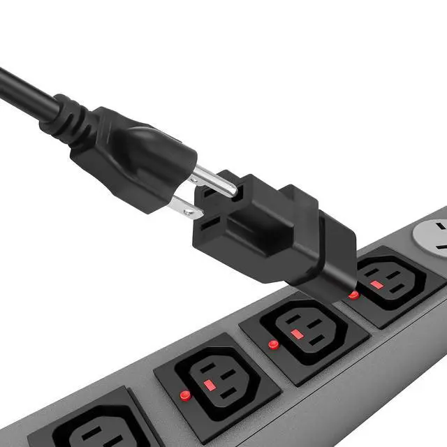 Alt view image 4 of 7 - 2 Pack IEC320 C14 Male to NEMA 5-15R PDU USA UPS Extension Power Plug Adapter, 5-15R to C14 Converter Connector, 10A 125V