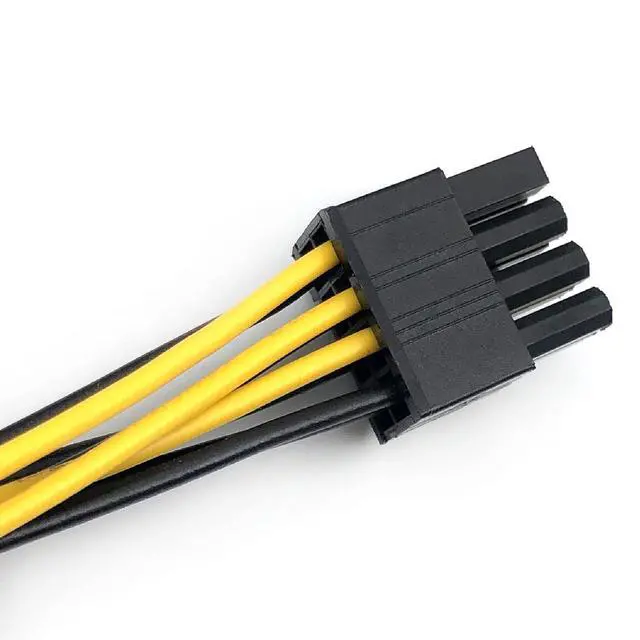 Alt view image 6 of 7 - 5Pack 6 Pin Male to 8 Pin Male PCIe Adapter Power Cable PCI Express Extension Cable 20CM (8 Inchs)