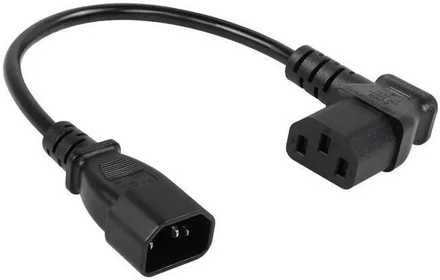 Main image of 40cm Right Angle IEC 320 C13 to C14 Power Cable, 90 Degree C14 Male to C13 Female PDU Power Supply Extension Cord for Monitors,Computers,Etc(Rc13-c14)