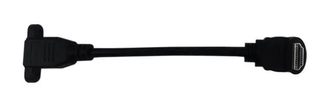 Alt view image 3 of 6 - 15cm 6inch High Speed HDMI 2.0 Up Angle HDMI 2.0 Male to Female Extension Cable with Screw Hole Panel Mount Support 4K 60Hz Resolution for Blu Ray Player, 3D TV, Roku, Xbox360 (Black) (U)