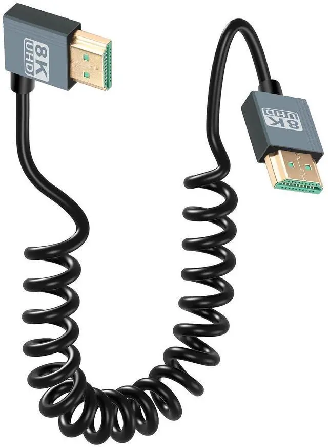 Main image of 8K HDMI 2.1 Cable 3FT, 48Gbps Ultra High Speed HDMI 90 Degree Right Angle Cable Support 8K@60Hz 4K@120Hz Dynamic HDR Compatible with TV/HDTV