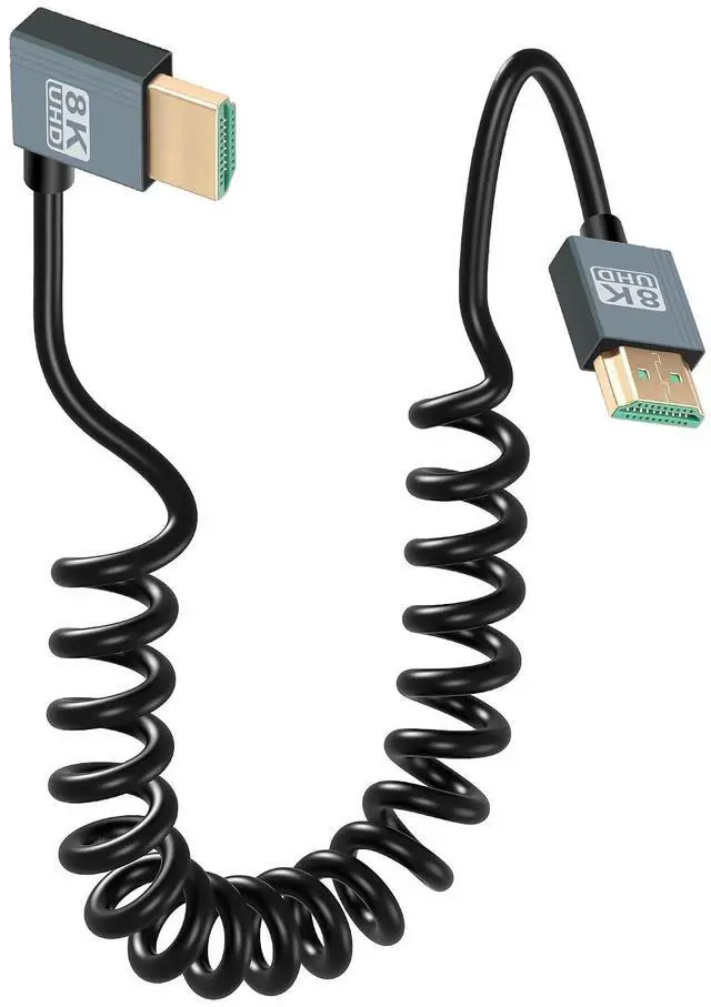Main image of 8K HDMI 2.1 Cable 3FT, 48Gbps Ultra High Speed HDMI 90 Degree Left Angle Cable Support 8K@60Hz 4K@120Hz Dynamic HDR Compatible with TV/HDTV