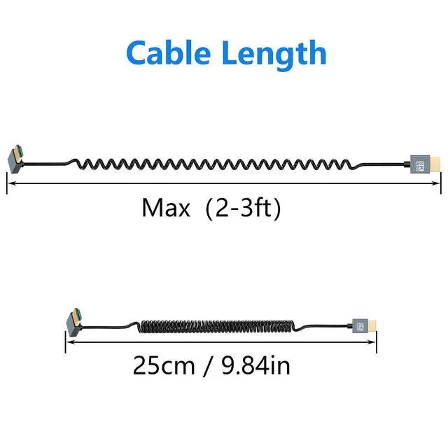 Alt view image 6 of 7 - 8K HDMI 2.1 Cable 3FT, 48Gbps Ultra High Speed HDMI 90 Degree Down Angle Cable Support 8K@60Hz 4K@120Hz Dynamic HDR Compatible with TV/HDTV