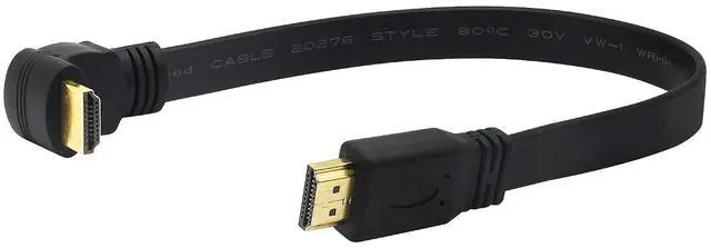 Main image of 1FT Flat Slim High Speed HDMI Cable A Male to 90 Degree Down Angle A Male Cable