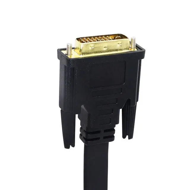 Alt view image 2 of 7 - 1FT Flat Slim High Speed Bi-Directional DVI (24+1) Male to HDMI Male Adapter Cable 30 cm(Including Two Ends)