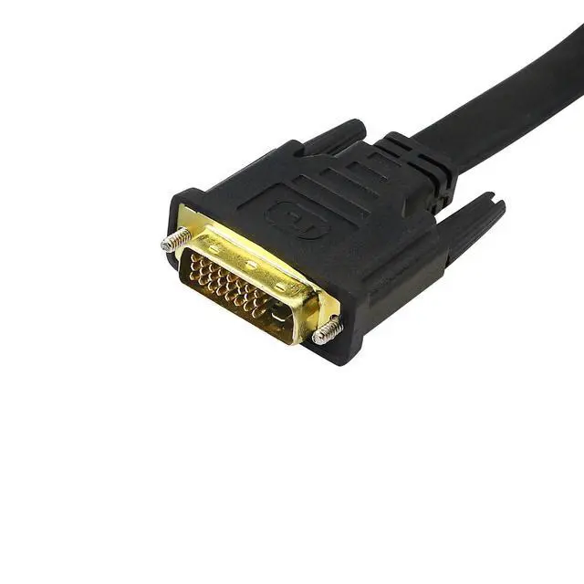 Alt view image 5 of 7 - 1FT Flat Slim High Speed Bi-Directional DVI (24+1) Male to HDMI Male Adapter Cable 30 cm(Including Two Ends)