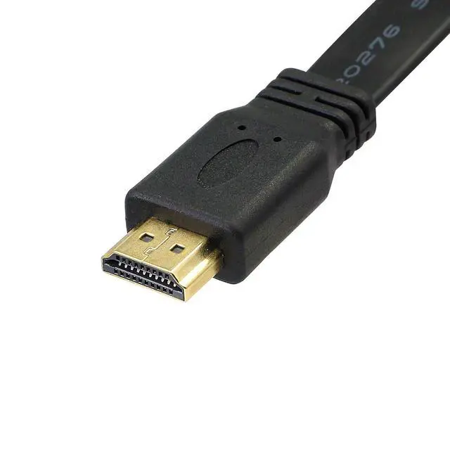Alt view image 4 of 7 - 1FT Flat Slim High Speed Bi-Directional DVI (24+1) Male to HDMI Male Adapter Cable 30 cm(Including Two Ends)