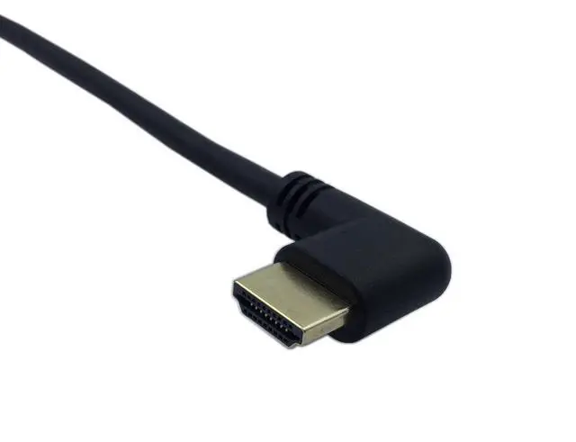 Alt view image 7 of 7 - 0.6m High Speed HDMI 2.0 HDMI Left Angle Male to HDMI Male Short Cable Ultra HD 4k x 2k HDMI Cable Supports Ethernet, 3D, 4K and Audio for TVs, Laptops (Black)(lm-sm)