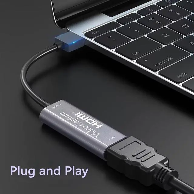Alt view image 2 of 7 - Video Capture Card, Video Recording Card Wonderful 4K HDMI to 1080P USB C for Gaming Streaming TV Recorder, for Windows Mac OS System with USB C Adapter to Adjust PS4, Switch, Xbox