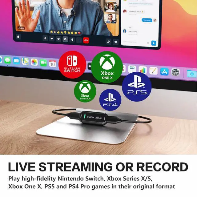 Alt view image 6 of 7 - Cam Link 4K External Capture Card for DSLR Camcorder ActionCam as Webcam, HDMI to USB 3.0, Meet/Stream/Record in 4K60/1080p120, Easy Connect for OBS/Zoom, Windows/Mac