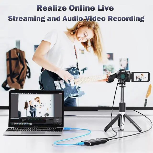 Alt view image 5 of 7 - Video Capture Card, 4K HDMI Audio Capture Card Video Recorder with Mic and HDMI Loop-Out for Gaming/Live Streaming/Conference, Works for Nintendo Switch/PS5/Camera/Xbox/OBS