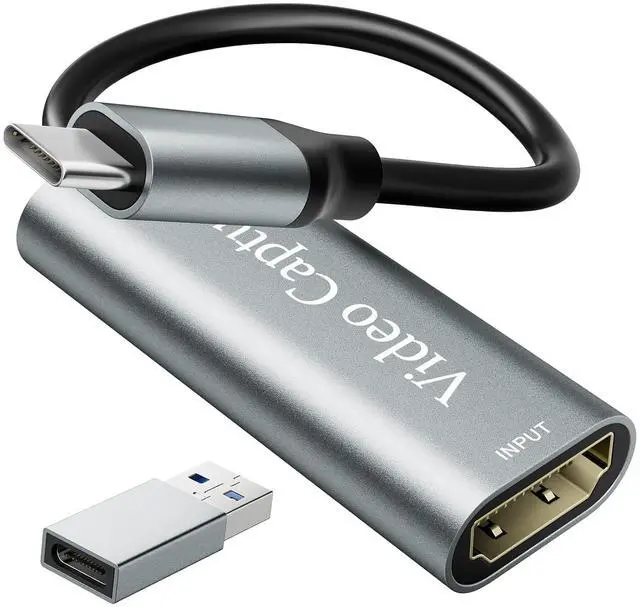 Main image of Video Capture Card, USB3.0 HDMI to USB C Capture Card, 4K 1080P 60FPS, Video Recording Card for Gaming Live Streaming, for Windows/Mac OS System with USB C Adapter to Adjust PS4, Switch, Xbox