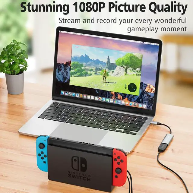 Alt view image 4 of 7 - Video Capture Card, USB3.0 HDMI to USB C Capture Card, 4K 1080P 60FPS, Video Recording Card for Gaming Live Streaming, for Windows/Mac OS System with USB C Adapter to Adjust PS4, Switch, Xbox