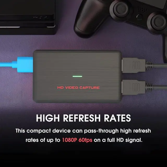 Alt view image 5 of 7 - 4K HDMI Game Video Capture Card, HD 1080P 60FPS Audio Video, Gaming, Live Streaming, USB 3.0 HDMI to USB Capture Card Compatible with Windows Linux Os X System Xbox 360,Wii U,PC
