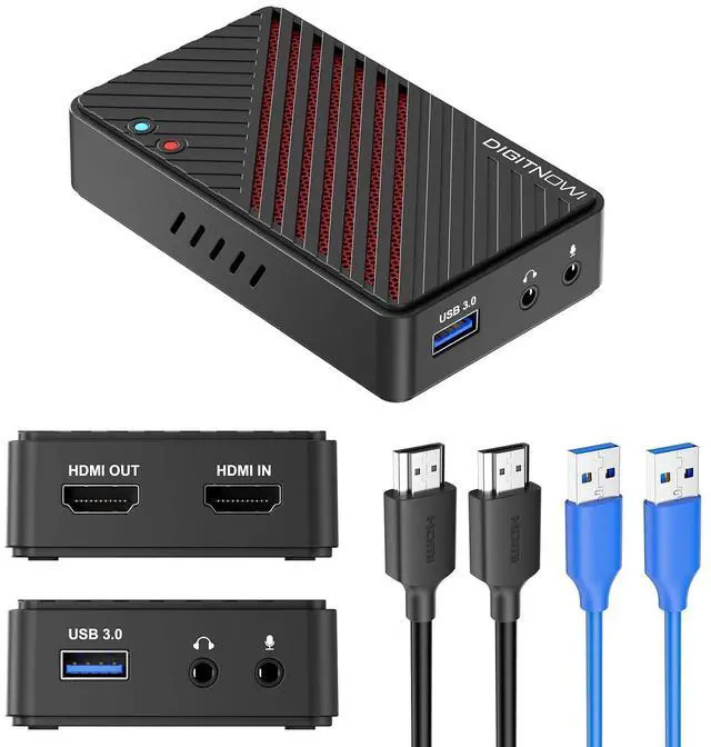 Main image of 4K Video Capture Card, HDMI to USB3.0 Live Gamer Capture Card Full HD 1080P 60fps, Ultra-Low Latency for Streaming and Recording, Work with Nintendo Switch, PS5, PS4, Xbox One, PC