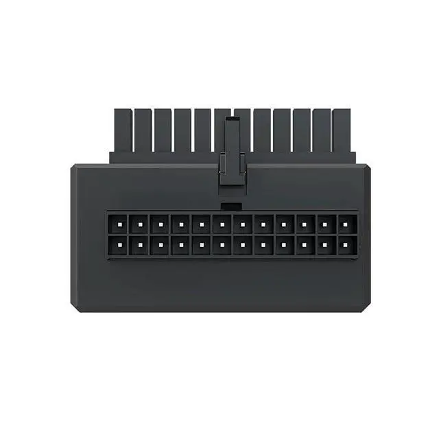 Alt view image 3 of 7 - ATX 24 Pin 90 Degree Adapter ARGB 24Pin Power Supply Adapter Computer Motherboard 24 Pin Female to Male Connector (Black)