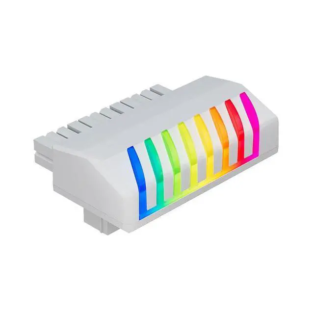 Alt view image 2 of 7 - ATX 24 Pin 90 Degree Adapter ARGB 24Pin Power Supply Adapter Computer Motherboard 24 Pin Female to Male Connector (White)
