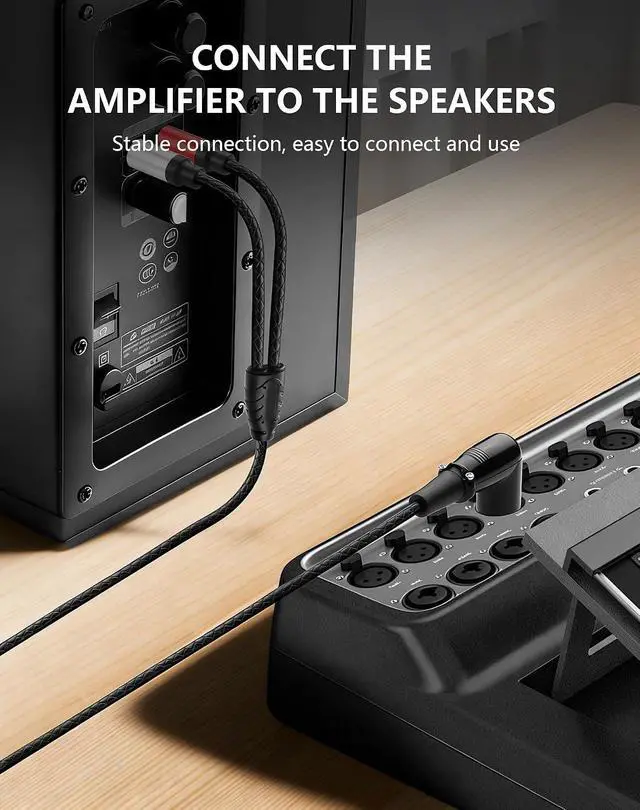 Alt view image 4 of 7 - Right Angle XLR Male to Dual RCA Male Y Splitter Audio Cable, 1FT Balanced 1 XLR Male to Unbalanced 2 RCA Male Y Adapter Cord Gold Plated Connectors for Connecting Audio Interface