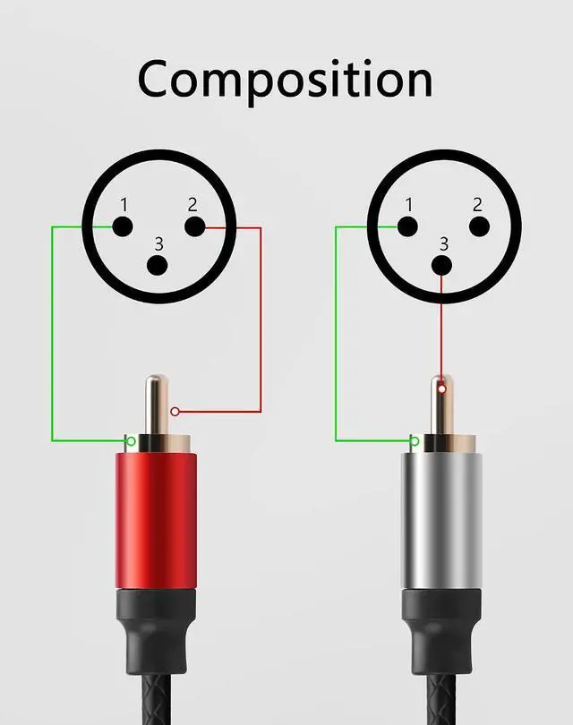 Alt view image 2 of 7 - Right Angle XLR Male to Dual RCA Male Y Splitter Audio Cable, 1FT Balanced 1 XLR Male to Unbalanced 2 RCA Male Y Adapter Cord Gold Plated Connectors for Connecting Audio Interface