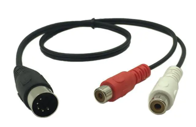 Alt view image 2 of 6 - Din 5 Pin Male to 2 RCA Female Professional Grade Audio Cable for Bang & Olufsen, Naim, Quad.Stereo Systems (0.5m)