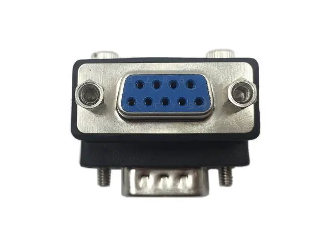Alt view image 3 of 6 - 90 Degree DB9 9 Pin RS 232 Male to Female Serial Gender Changer Extension Cable Converter Adapter Coupler
