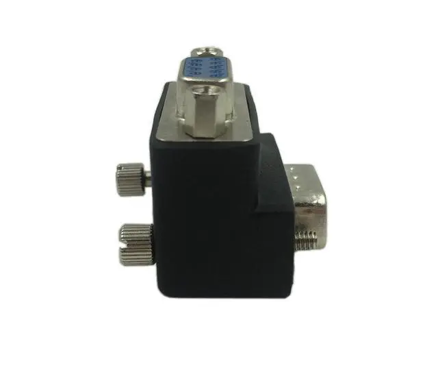 Alt view image 2 of 6 - 90 Degree DB9 9 Pin RS 232 Male to Female Serial Gender Changer Extension Cable Converter Adapter Coupler
