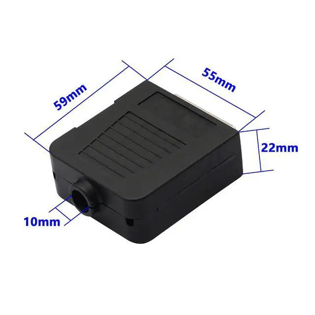 Alt view image 2 of 7 - DB25 Breakout Board, DB25 Female D-SUB Connector to DB25 Screw Wiring Solderless Terminal Module Breakout PCB Board Kits with Plastic Case (F Black)
