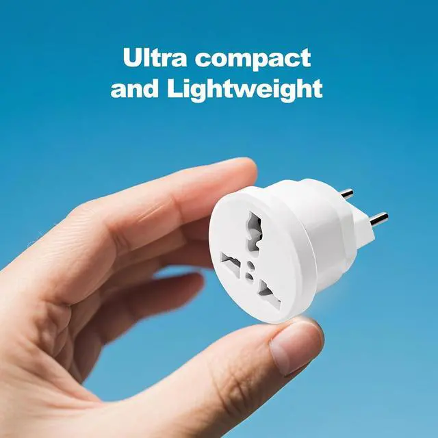 Alt view image 5 of 6 - European Travel Plug Adapter, Type C International Power Adaptor to Italy Spain France Portugal Iceland Germany, Europe Vocation Essentials 3-Packs