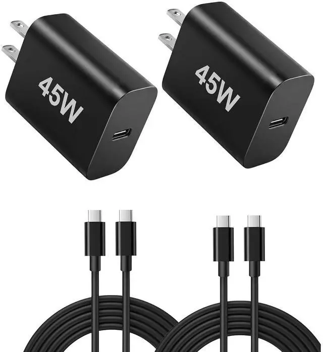 Main image of USB-C Wall Charger 2-Pack,45W Fast Charger with 6FT C to C Cable for iPhone 16/17, Switch