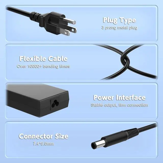 Alt view image 4 of 7 - 180W 130W AC Charger Compatible with Dell Docking Station WD19 K20A001 D6000 D6000S Business Dock WD15 K17A001 Thunderbolt Dock WD19TB WD19TBS TB15 TB16 TB18DC K16A K16A001 Power Adapter Supply