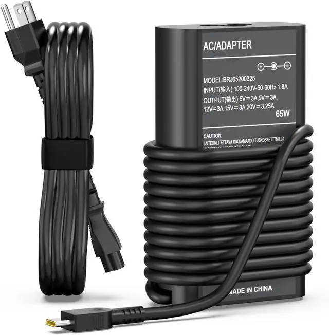 Main image of 6FT IEC C5 Power Cord + 65W USB-C Charger Bundle, PD Adapter with 10.2ft Cable for Dell Inspiron Lenovo ThinkPad