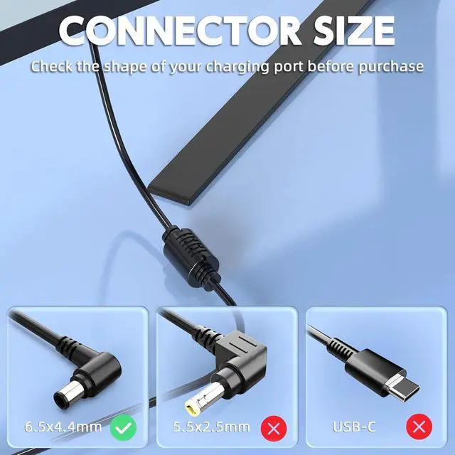 Alt view image 4 of 7 - 19V 48W LG Monitor AC Power Adapter and 10ft IEC C5 Power Cord Bundle