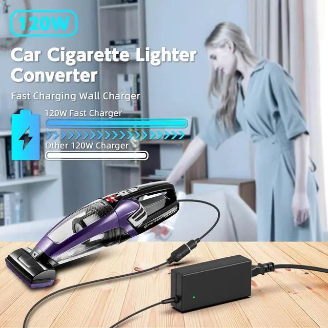 Alt view image 4 of 6 - 110V/120V to 12V Converter 10A 120W AC to DC Power Supply Adapter, Car Cigarette Lighter Socket Wall Plug Transformer for Car Refrigerator, Cooler, Vacuum Cleaner, Dash Cam and 12V Car Devices