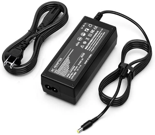 Main image of 60W 12V 5A AC Power Adapter Compatible with S-Series Monitor, 5.5x2.5mm Tip, 8.6ft (103.5in) Extra Long Power Cord Replacement