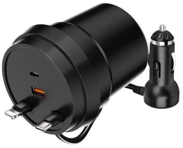 Main image of i Phone 17 16 Retractable Car Charger,Cars Adapter USB C Fast Charger,4 in 1 Car AccessoriesChristmas for Gifts for Men Women,Compatible with iPhone 17 16 15/15 Pro Max/14/13/12/11,Galaxy,Pixel