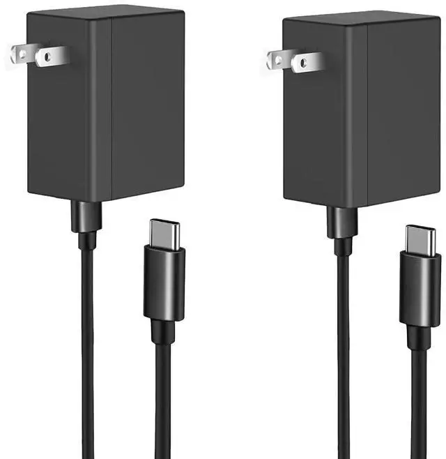 Main image of 2-Pack Switch 2 Charger - AC Adapter for Nintendo 2 /Nintendo1, 6FT Charging Cable, Compatible with Switch/OLED/Lite