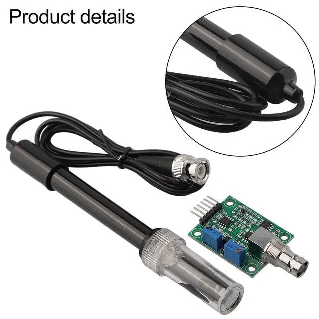 Alt view image 3 of 7 - PH Sensor Kit for Arduino, 0-14 Detection Range with BNC Electrode Probe and Module, Liquid Water Quality Tester for Lab(pH probe)
